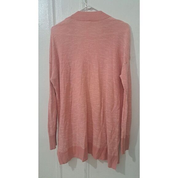GAP Sweater Womens Small Cardigan BLUSH PINK ANY SEASON LONG COTTON open Front - Picture 4 of 7